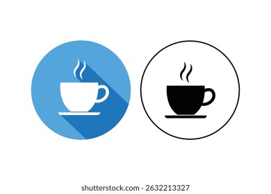 Blue and Black Coffee Mug Icons Vector Art