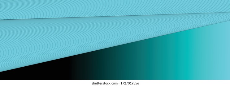 Blue and black color gradient,empty blank vector background, header banner template, wavy lines 