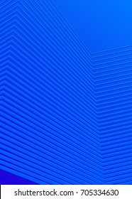 Blue black color. Linear background. Design elements. Curved sharp corners many streak created using Blend Tool. Poligonal lines. Guilloche. Vector illustration EPS 10. Creative band art.