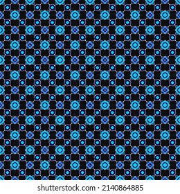 Blue and black color seamless pattern texture and template. Multicolored. Colorful ornamental graphic design. Colored mosaic ornaments. Vector illustration. EPS10.