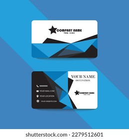 BLUE AND BLACK, CORPORATE BUSINESS CARD