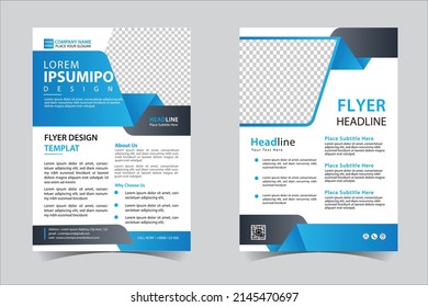 Blue and Black Cover Designs for Annual Report, Brochures, Flyers, Presentations, Leaflet, Magazine A4 Size. Cover template design vector