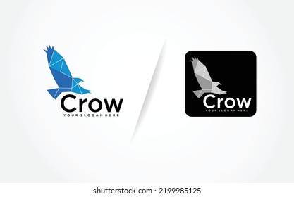 Blue und Black Crow Logo, Crow Logo Design, Vektorcrow Symbol mit einem einfachen Konzept. geeignet für Logo, Marke, Maskottchen usw. Vektorgrafik.
Einzigartiges abstraktes geometrisches Logo-Design
