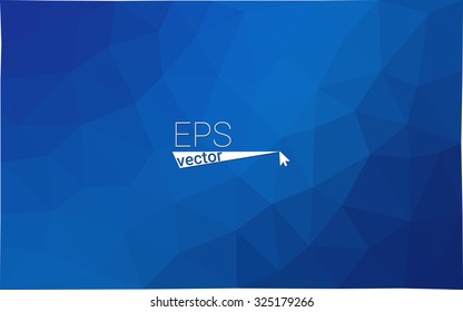 Blue black dark abstract gradient gem geometrical polygonal background. Vector eps10