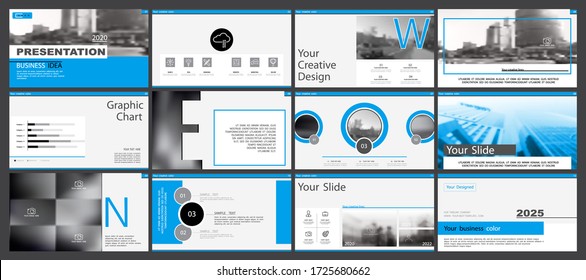 Blue black, elements for business infographics on a white background Set of presentation templates. Use in presentations, leaflet, flyer, corporate report, marketing, advertising annual report, banner