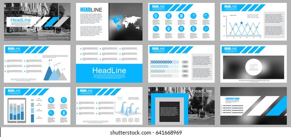 Blue and black elements for infographics on white background. Presentation templates. Can be used for presentation, flyer and leaflet, corporate report, marketing, advertising, annual report, banner.