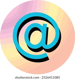 Un icono de correo electrónico azul y negro.