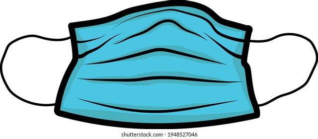 Blue and Black Face mask element