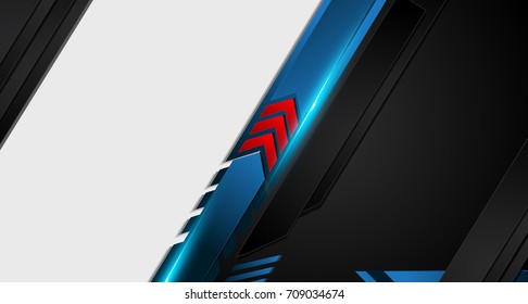 blue and black geometric abstract corporate background. Vector.