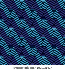 blue and black geometric pattern abstract vector background. Modern stylish texture.
