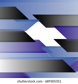 Blue and black geometry overlaps organization design.