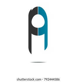 blue and black gradient abstract icon logo sign illustration vector design