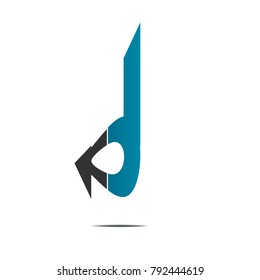 blue and black gradient abstract icon logo sign illustration vector design