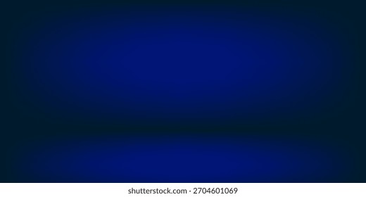 Blue and Black gradient background. Dark blue studio room background. Clean design for displaying product. Space for selling products on the website. modern. 