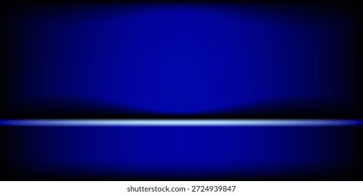 Blue and Black gradient background. Dark blue studio room background. Clean design for displaying product. Space for selling products on the website. Vector illustration.

