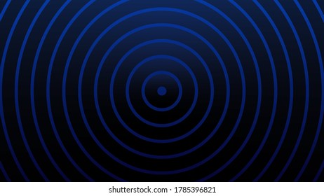 Fondos de pantalla de círculo de gradiente azul y negro, imagen de fondo.