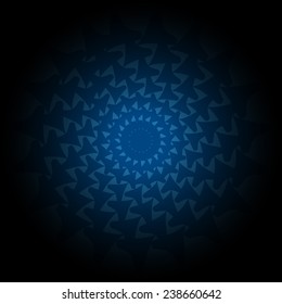 blue and black gradient contemporary doily round lace floral pattern card, circle, mandala,
