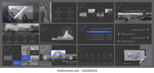 Blue, Black, Gray, Presentation Template, Black Background 2020. Creativity.Best infographic graphics.Postkart, flyer, corporate report, marketing, screen,advertisement, document,annual report,vector
