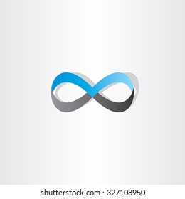 blue black infinity logo sign vector element design