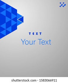 Blue, black, light blue colored objects and banner background
