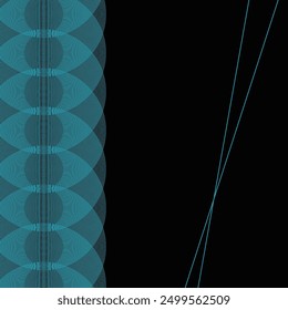Blue and black lined circles vector background