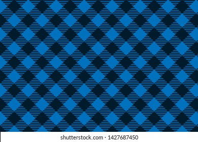 Blue Black Lumberjack plaid seamless pattern. Texture for plaid, tablecloths, clothes, shirts, dresses, paper, bedding, blankets, quilts and other textile products. Vector illustration.EPS 10