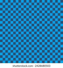 Blue Black Lumberjack plaid seamless pattern. Buffalo Check Patterns. Blue and Black. Hipster Style Backgrounds. Vector Pattern Swatches made with Global Colors.