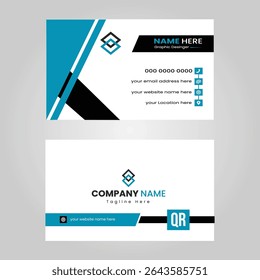 bleu et noir Moderne Entreprise Templates de conception de carte de visite, Image vectorielle eps10