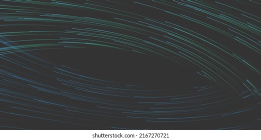 Blue and Black Moving, Flowing Stream of Particles in Curving, Wavy Lines - Digitally Generated Futuristic Abstract 3D Geometric Striped Background Design, Generative Art in Editable Vector Format