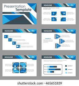 Blue and black Multipurpose Infographic elements and icon presentation template flat design