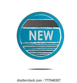 blue and black New sticker label button badge web banner isolated background