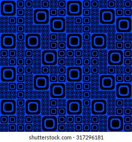 Blue and Black Op-Art Pattern