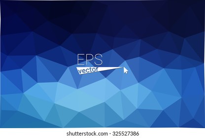 Blue black Polygonal Mosaic Background, Vector illustration, Creative Business Design Templates
