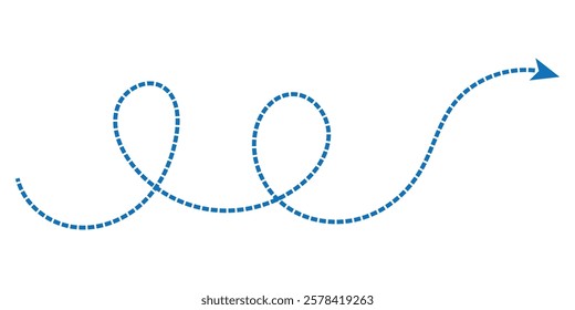 Blue, Black, Red Clean dot style hand drawn doodle arrows set. Clean dot arrows style doodle set hand drawn. Curve Dotted line, preliminary. isolated on white background vector collection. EPS 10
