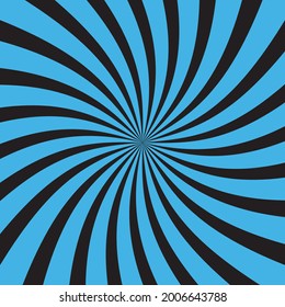 blue black spiral patterns on background, vector