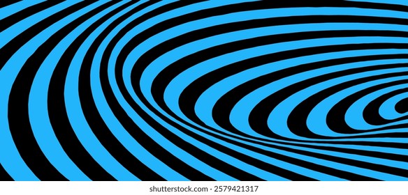 Blue and black spiral swirl abstract background