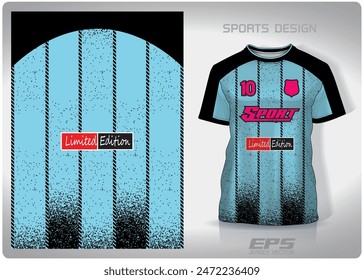 blue black spray paint pattern design, illustration, textile background for sports t-shirt, football jersey shirt mockup for football club. consistent front view