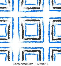 Blue and black  square on seamless