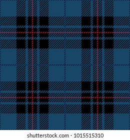 Blue And Black Tartan Plaid Scottish Pattern