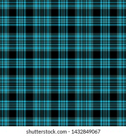 Blue and Black Tartan Plaid Scottish Seamless Pattern. Texture from tartan, plaid, tablecloths, shirts, clothes, dresses, bedding, blankets and other textile.