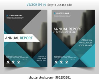 Blue black triangle Brochure annual report Leaflet Flyer template design, book cover layout design, abstract business presentation template, a4 size design