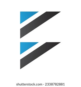 Blue and Black Triangular Flag Shaped Letter B Icon on a White Background