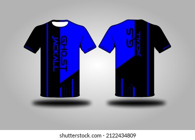 blue and black t-shirt design