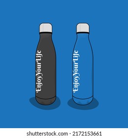 Blue and black tumbler mockup design for beverage product design mockup