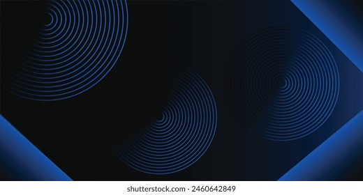 Anuncio abstracto de la línea futurista 3D del Vector azul y negro con el Vector de la línea del resplandor