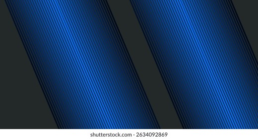 Blue and black vector 3d futuristic tech glow and shinning line simple modern abstract banner. Vector