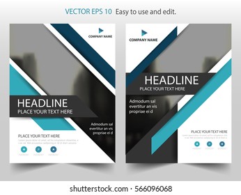 Blue black Vector annual report Leaflet Brochure Flyer template design, book cover layout design, abstract business presentation template, a4 size design