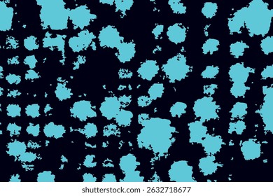 Blue and black vector paint splatter background, ideal for grunge, abstract, or urban-themed graphic designs and textures.