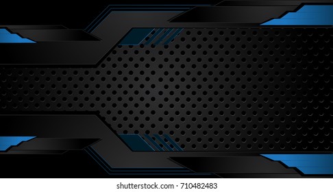 Blue Black Vibrant corporate abstract background.