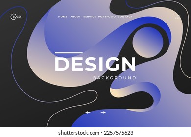 Blue Black Wave Abstract Backgrounds minimalist are commonly used in digital media, such as websites, presentations, or wallpapers, to create a calming, soothing, fluidity atmosphere.